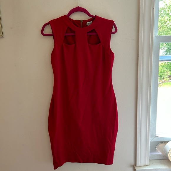 Cache Red Keyhole Dress - Picture 7 of 9